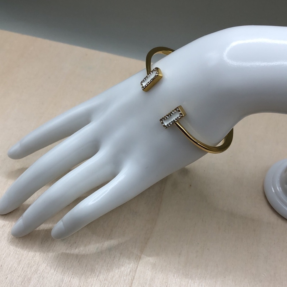 Kate Spade Open Hinge Bangle Gold Tone Great For Layering or Minimalist Style